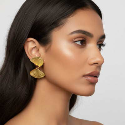 Boucles d’oreilles sculpturales torsadées Solstice