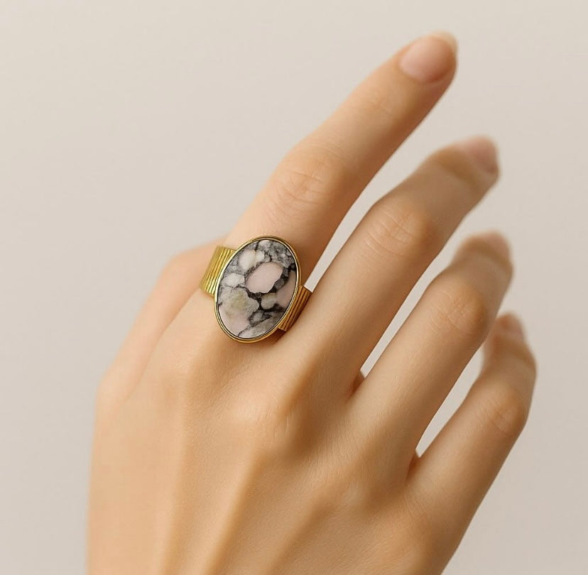 Bague Ariane martelée