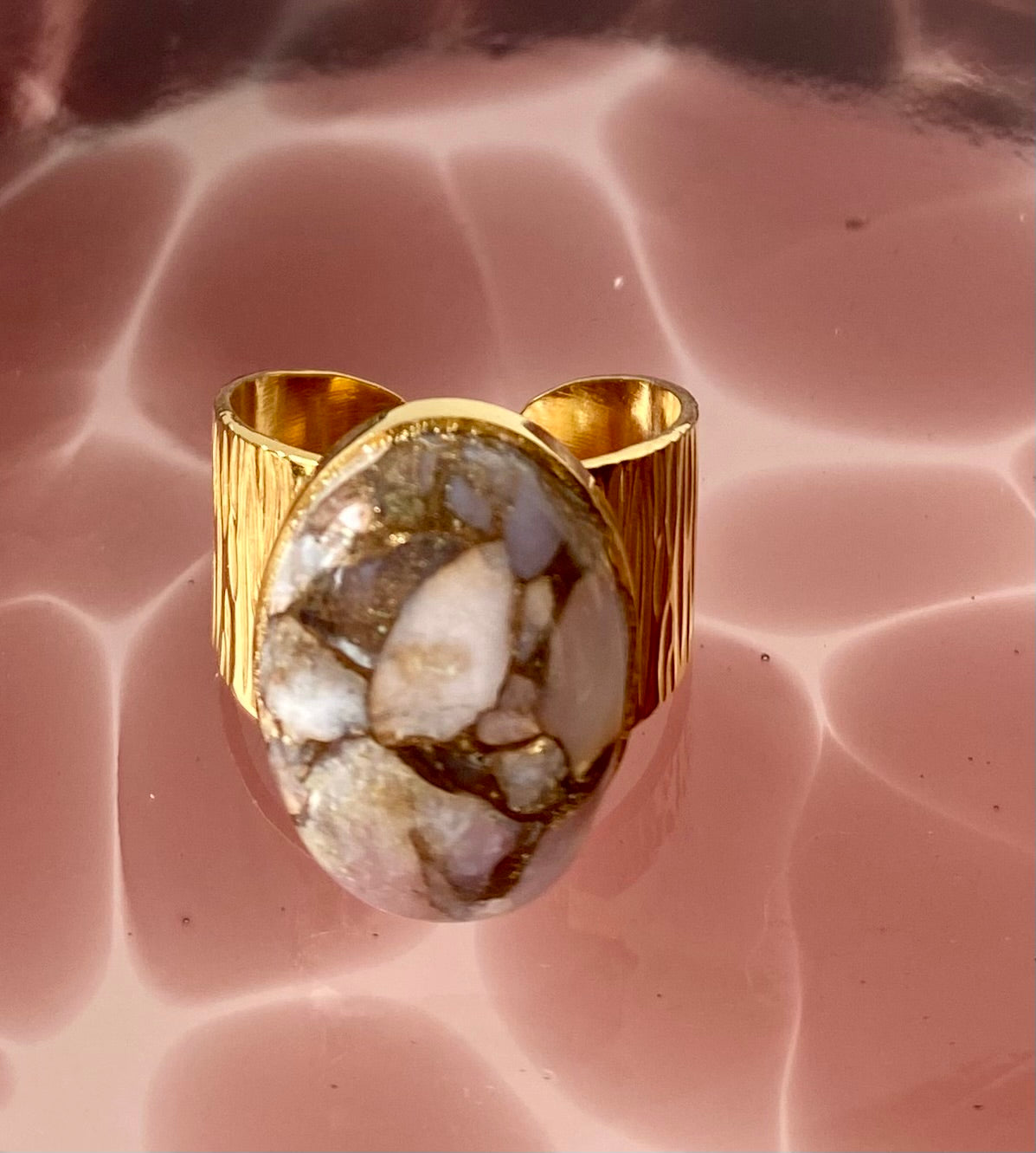 Bague Ariane martelée