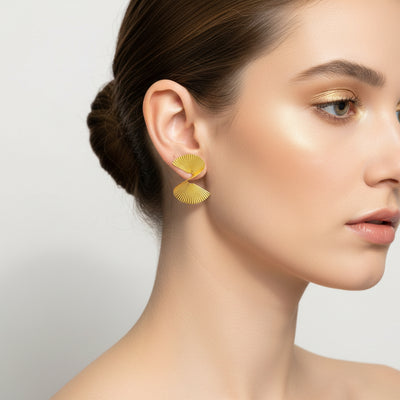 Boucles d’oreilles sculpturales torsadées Solstice