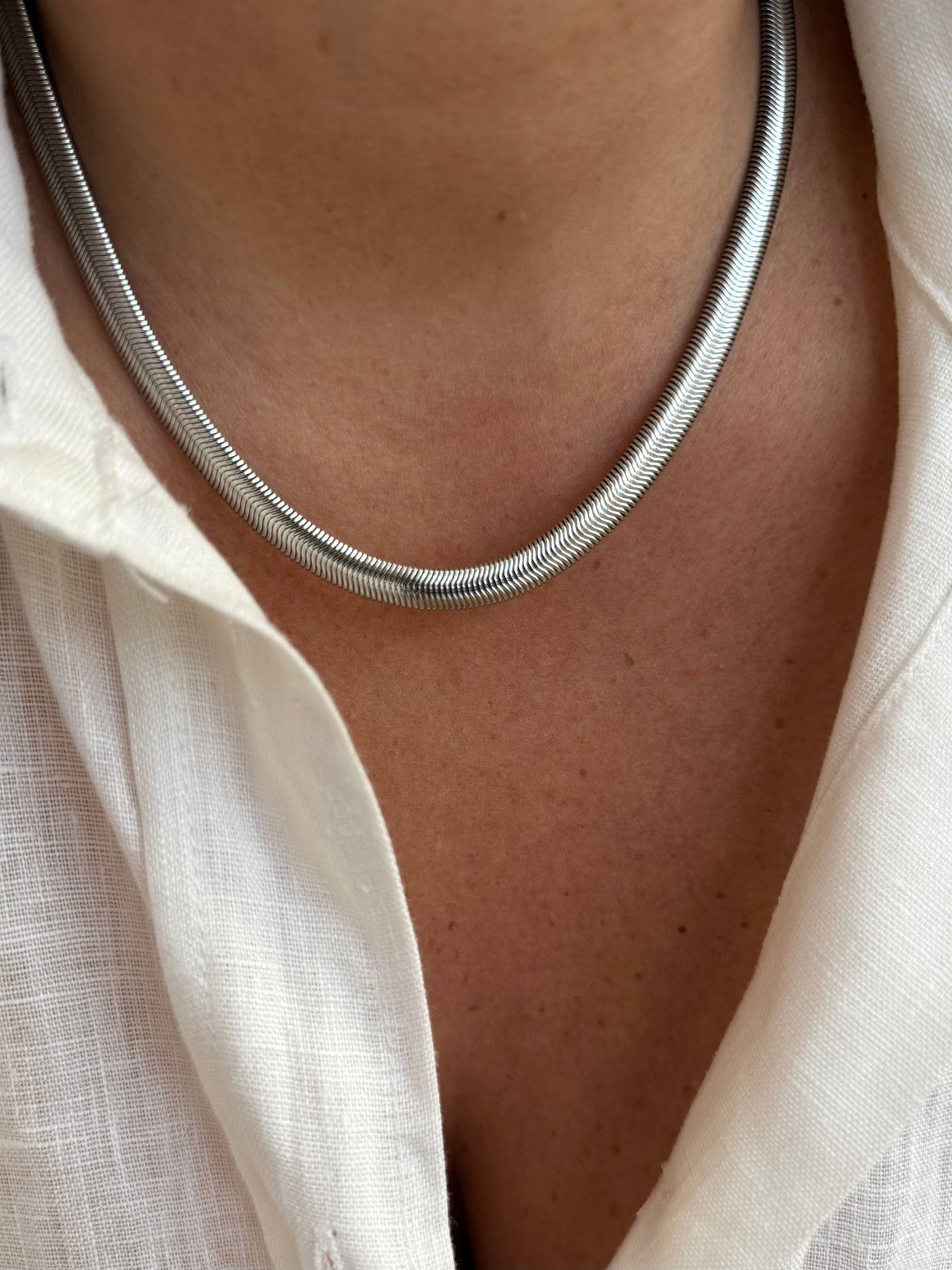 Collier Nyx — Collier Serpent en Acier Inoxydable