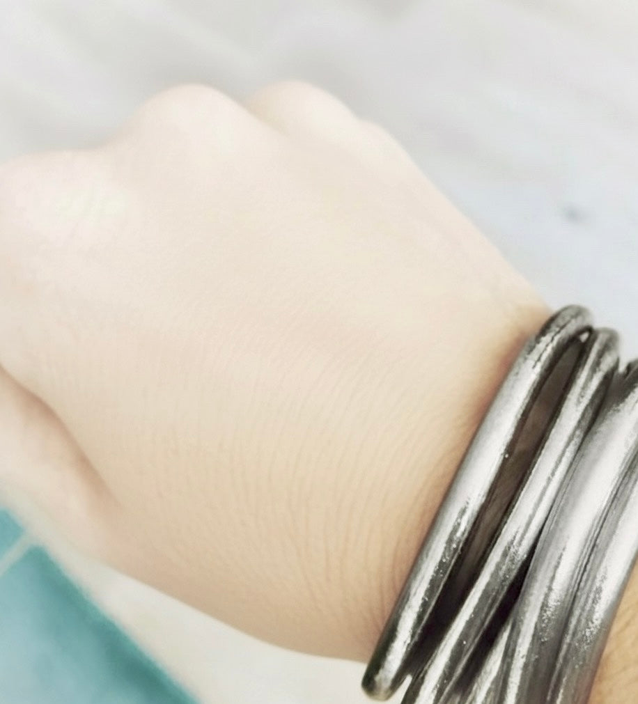 Bracelets Jonc Bouddhistes - Argenté